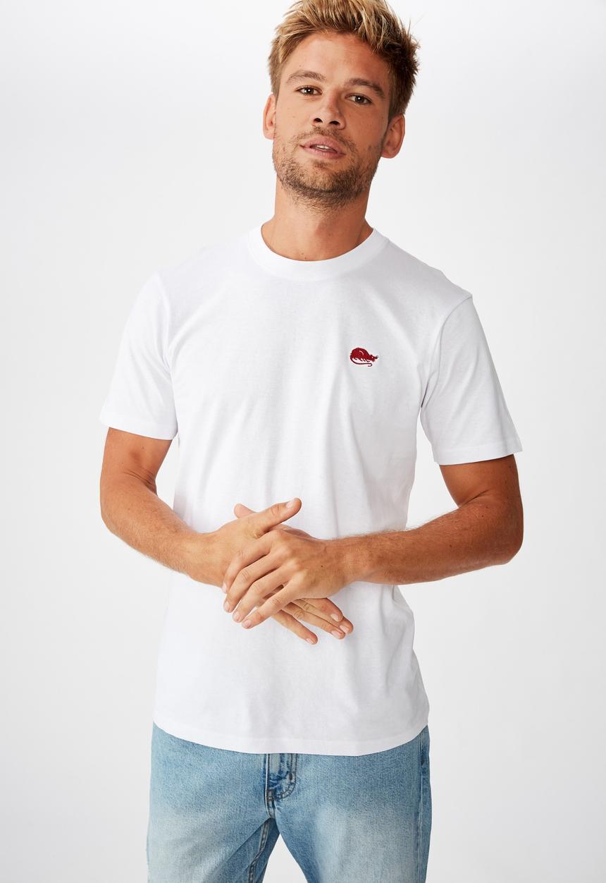 Cotton On - Rat Tbar cny T-shirt - white
