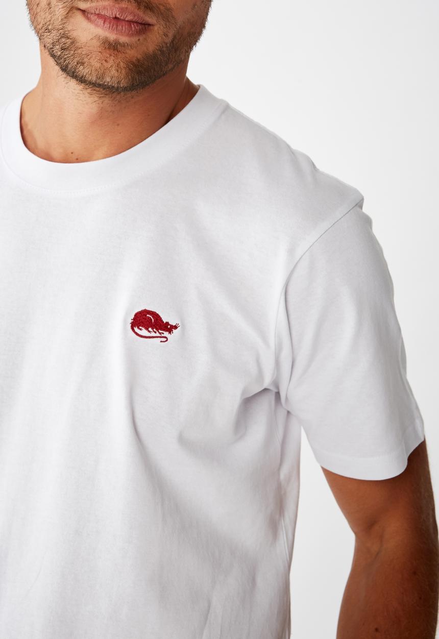 Cotton On - Rat Tbar cny T-shirt - white