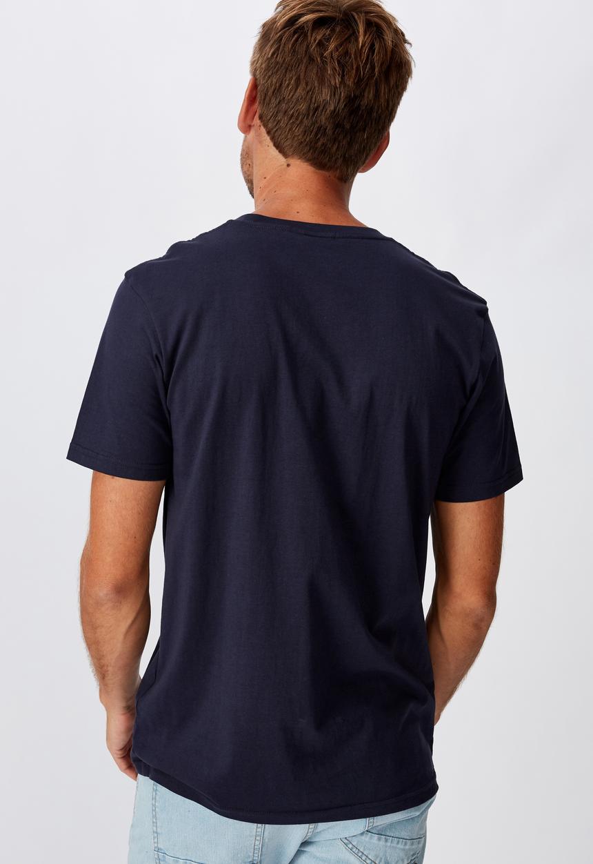 Cotton On - N.Y.C athl chest Tbar cny T-shirt - navy