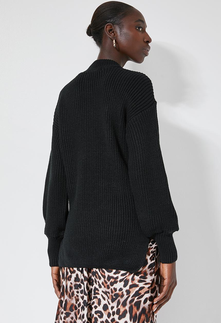 Superbalist - Balloon sleeve pull over - black