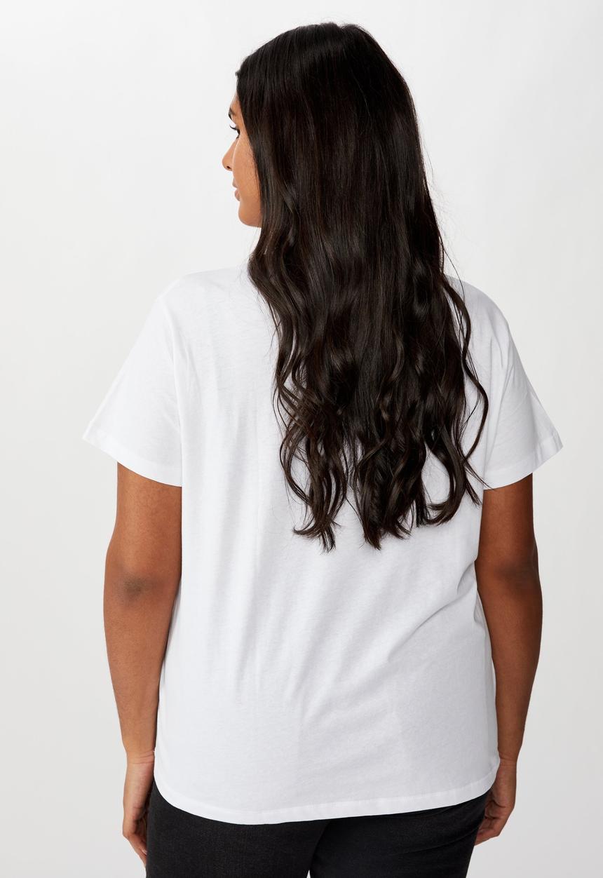 Cotton On - Curve graphic tee mood - white
