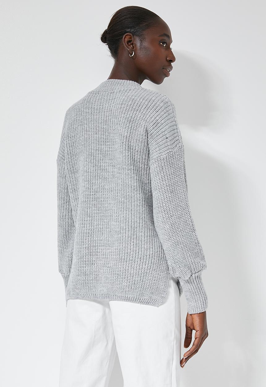 Superbalist - Balloon sleeve pull over - grey