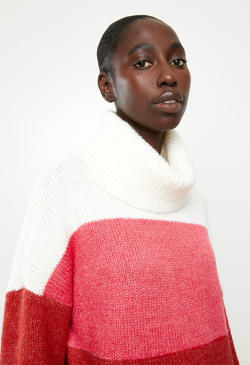 ONLY - Jeana polo pullover wool knit - multi