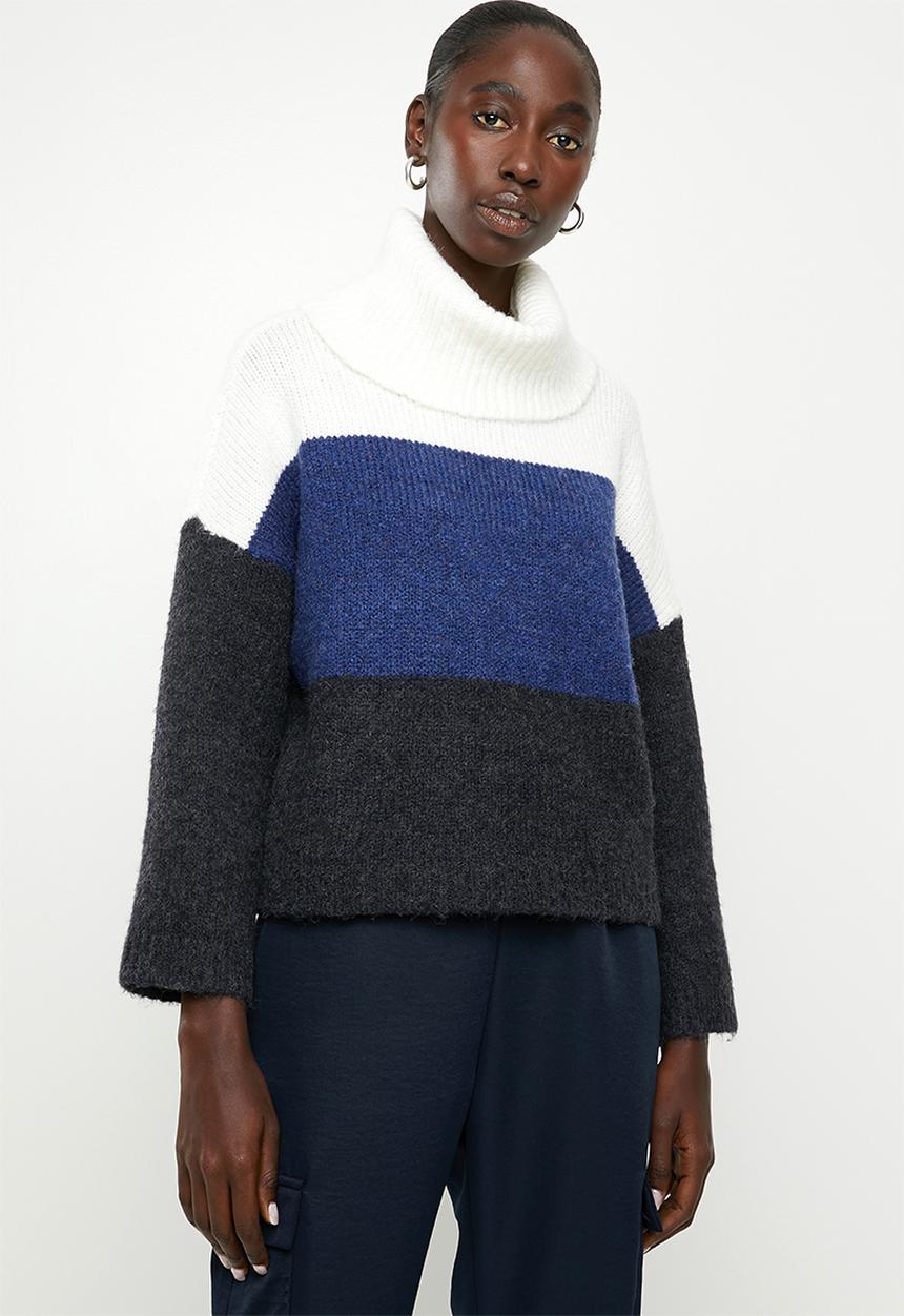 ONLY - Jeana polo pullover wool knit - multi