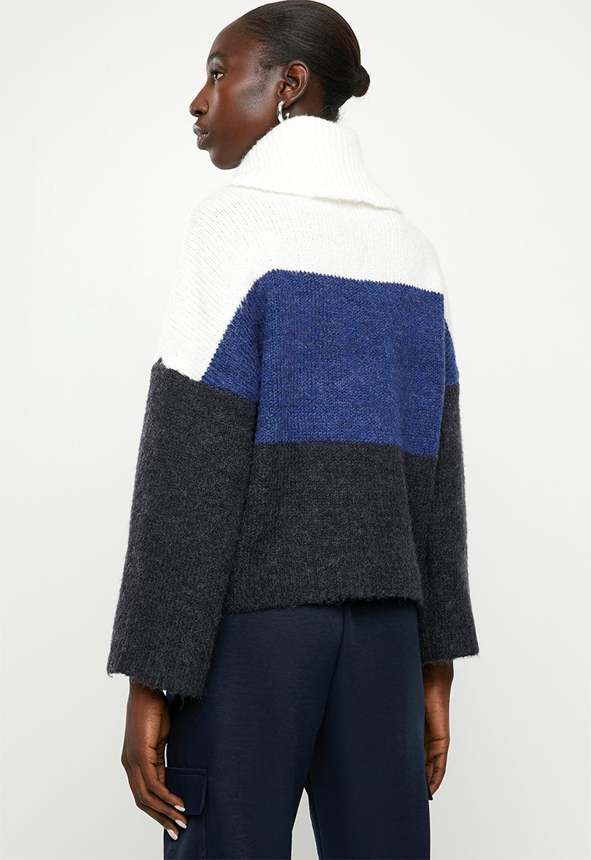 ONLY - Jeana polo pullover wool knit - multi