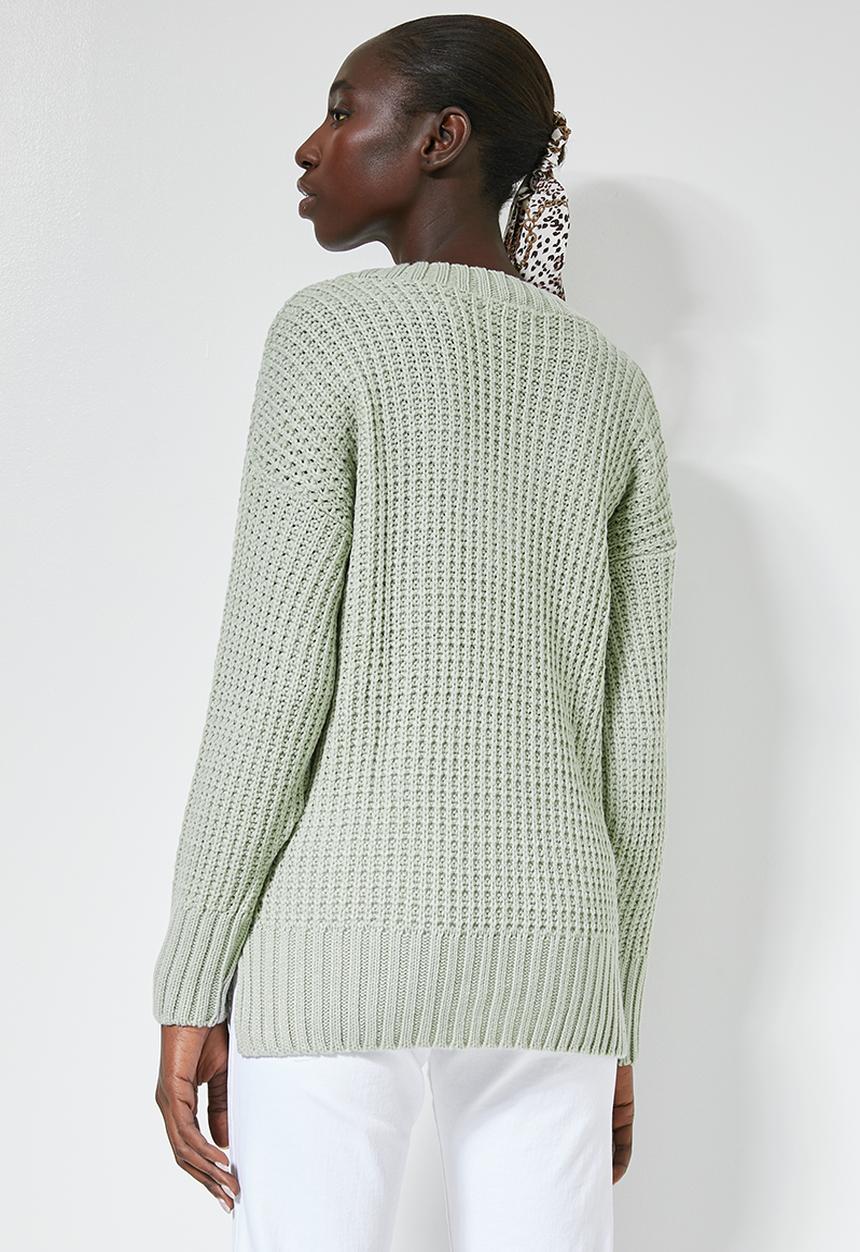 Superbalist - Slouchy v - neck pullover - green