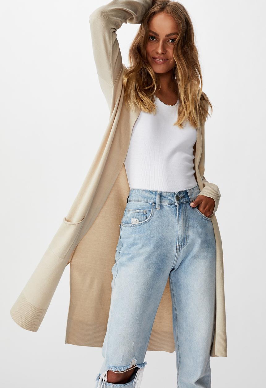 Cotton On - Francie lightweight longline cardi - grey