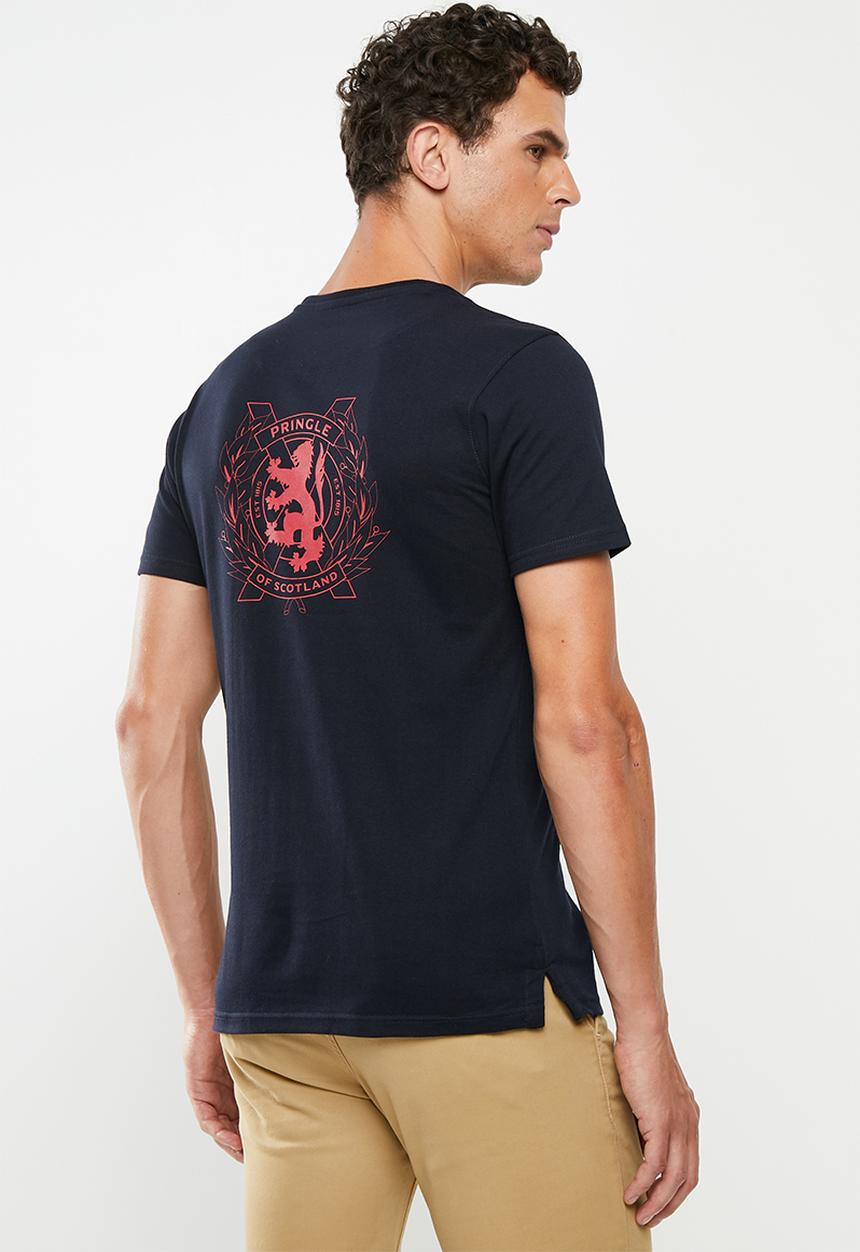 Pringle of Scotland - Lyndon print tee - navy