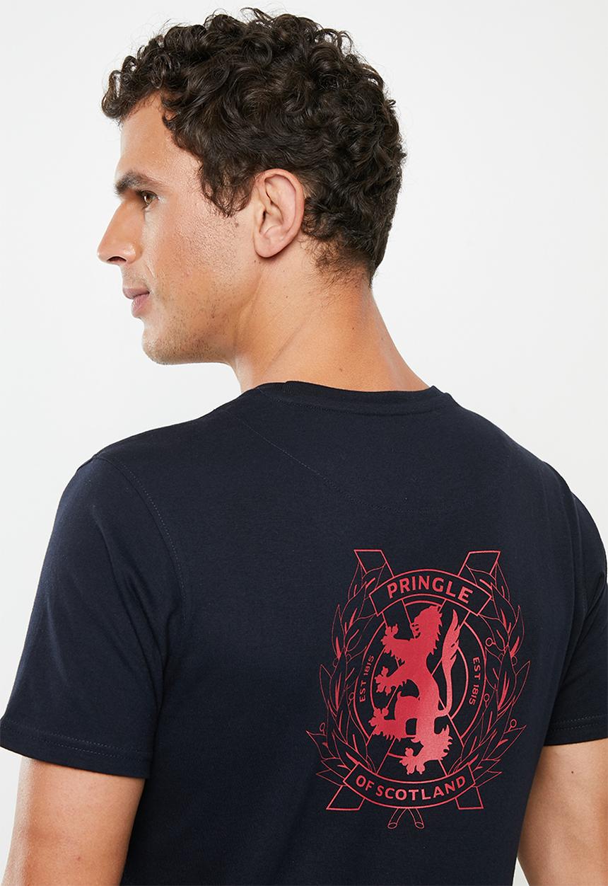Pringle of Scotland - Lyndon print tee - navy