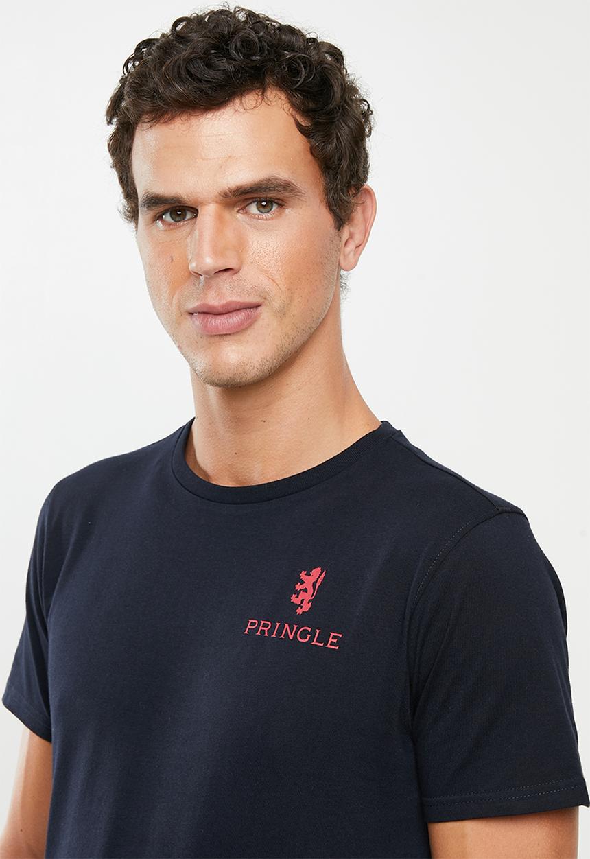 Pringle of Scotland - Lyndon print tee - navy