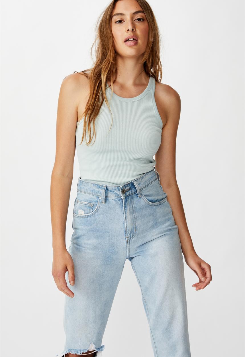 Cotton On - The turn back tank top - cloud blue