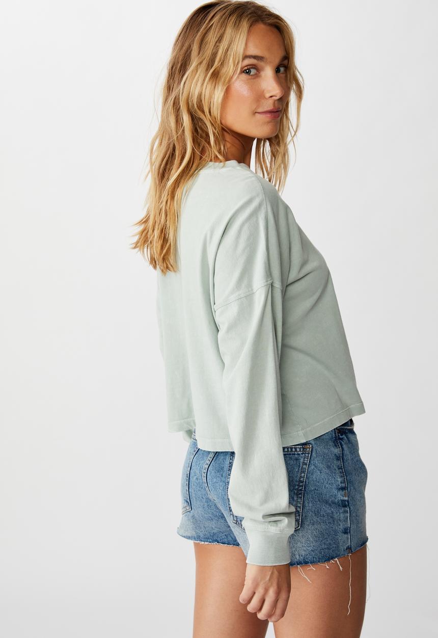 Cotton On - Harris crew neck long sleeve top - blue