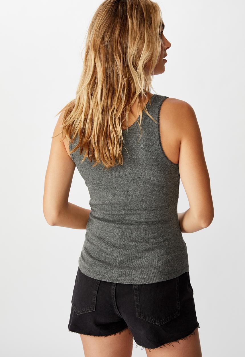 Cotton On - The rewind tank top - charcoal 