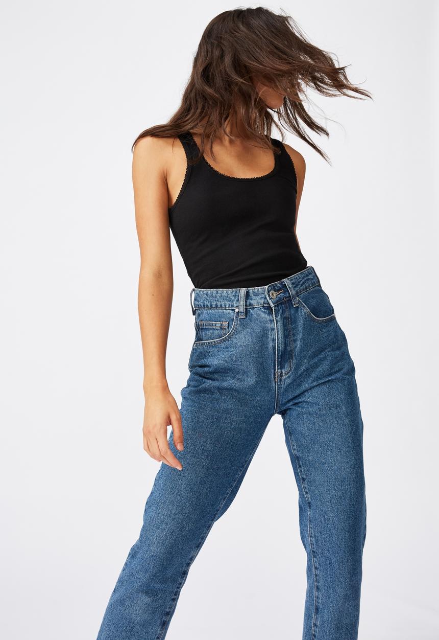 Cotton On - The rewind tank top - black