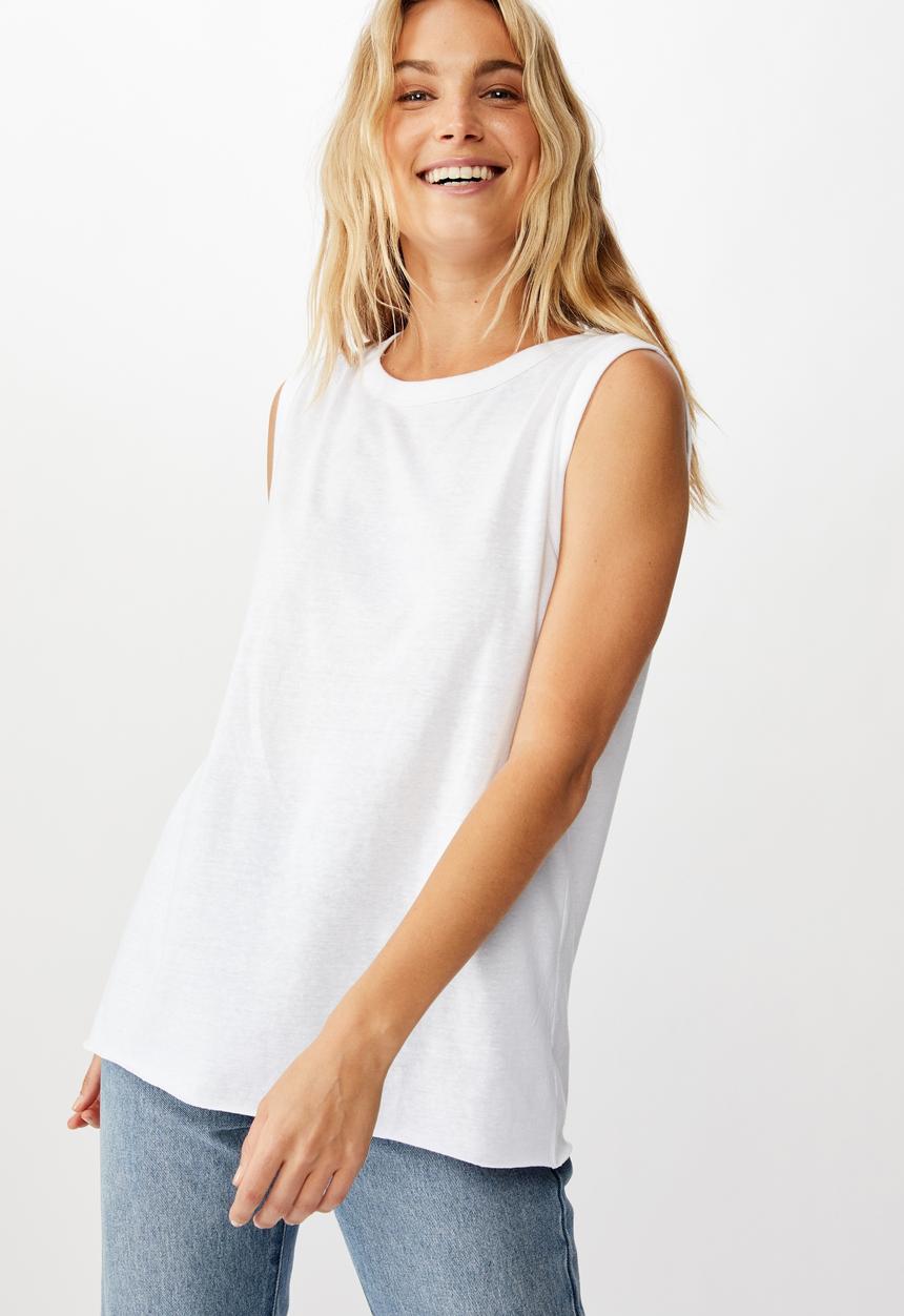 Cotton On - The heritage muscle tank top - white