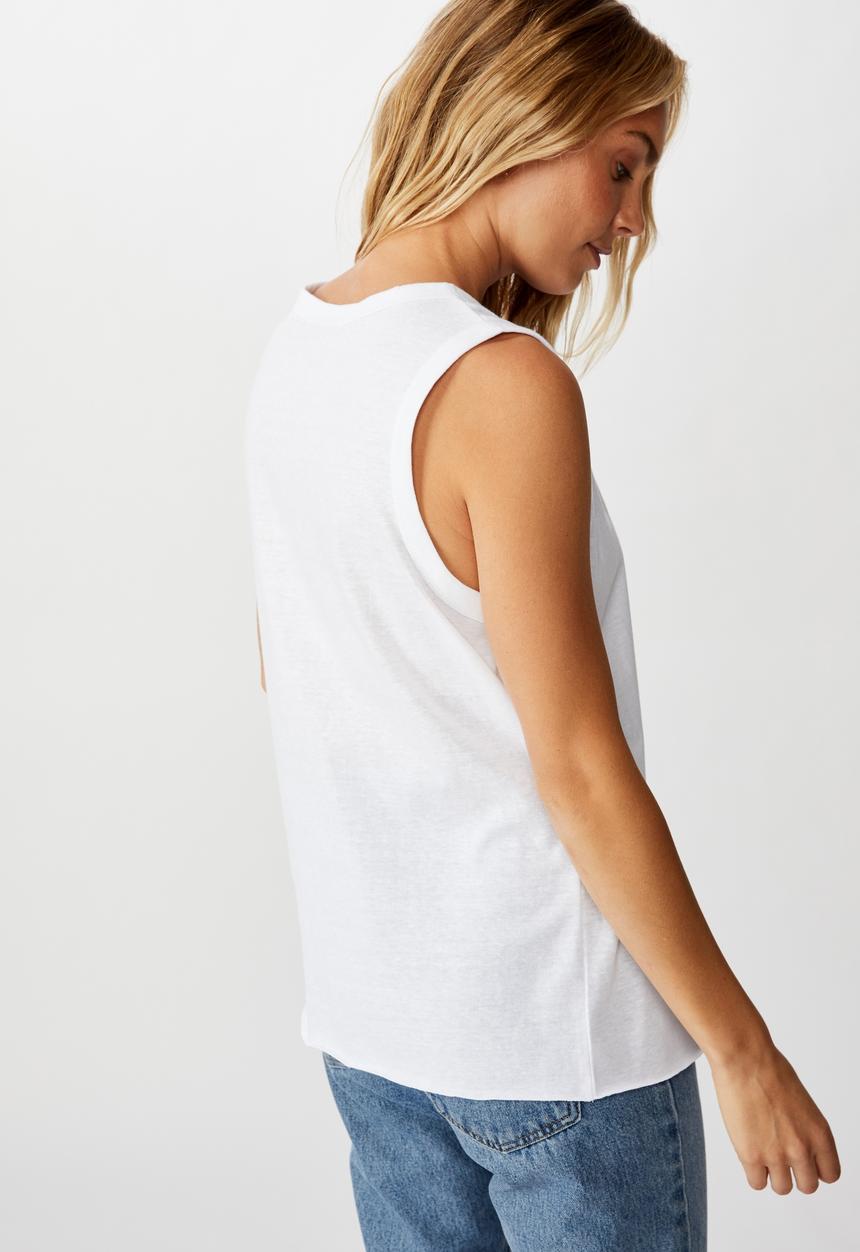 Cotton On - The heritage muscle tank top - white