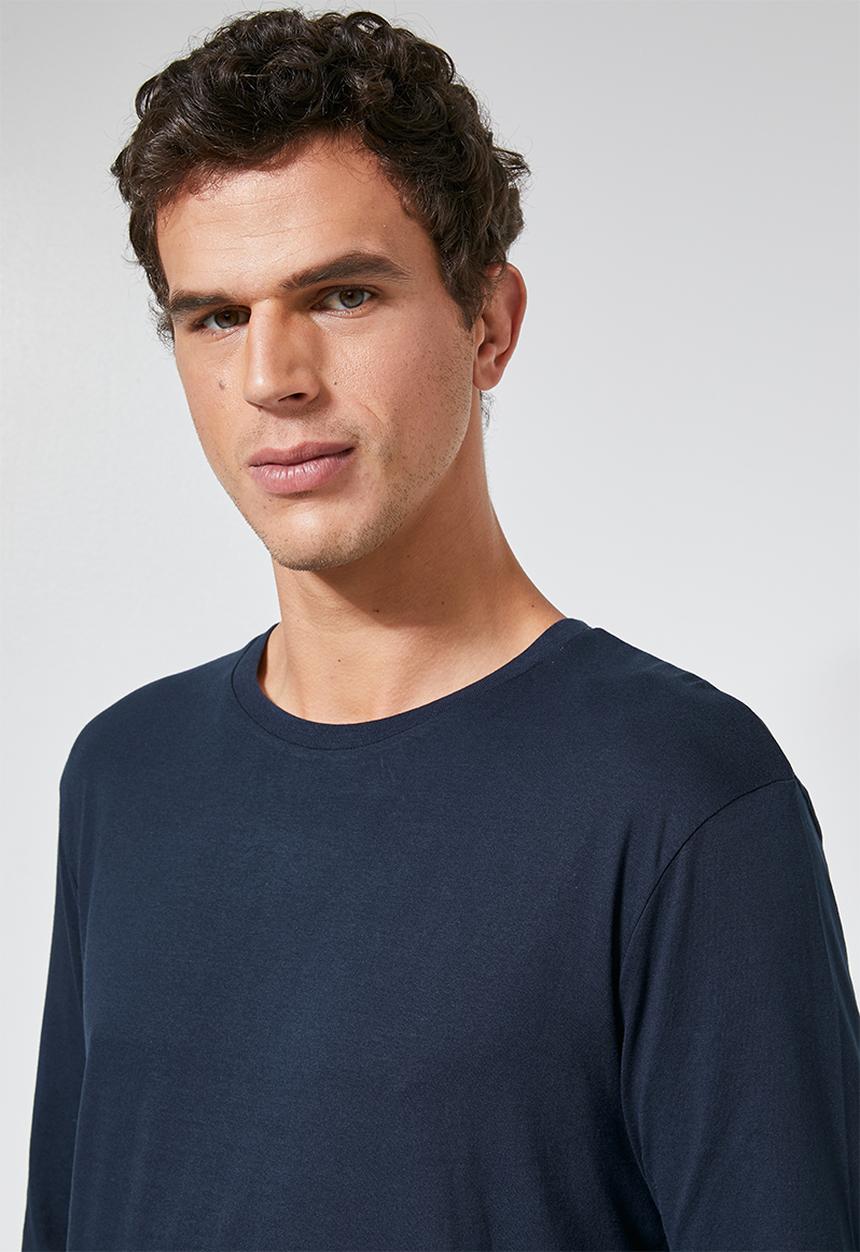 Superbalist - Plain long sleeve crew neck tee - navy 