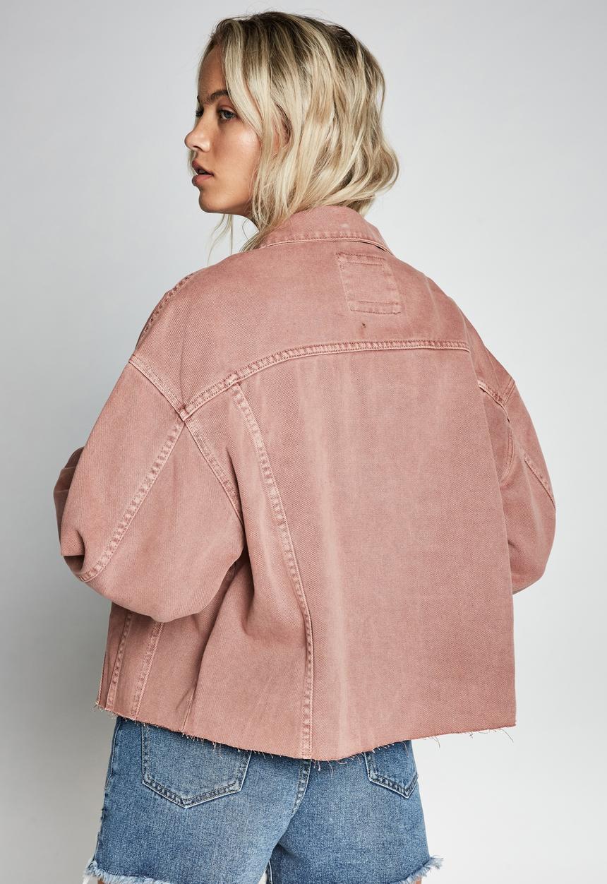Cotton On - Os denim jacket - pink 