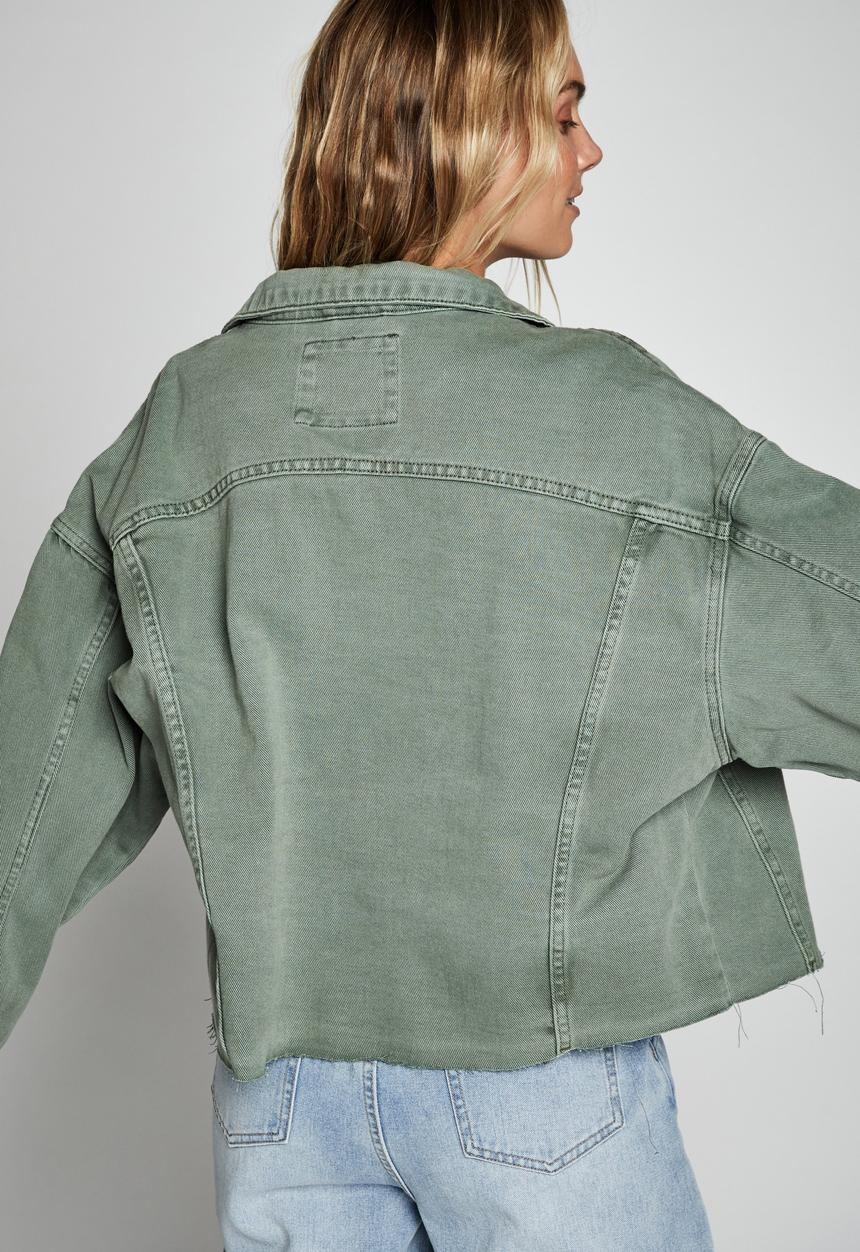 Cotton On - Os denim jacket - green