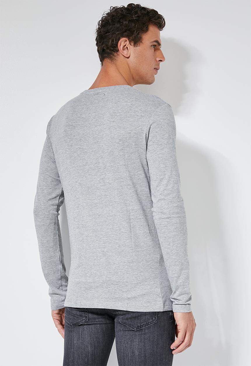 Superbalist - Plain long sleeve crew neck tee - grey