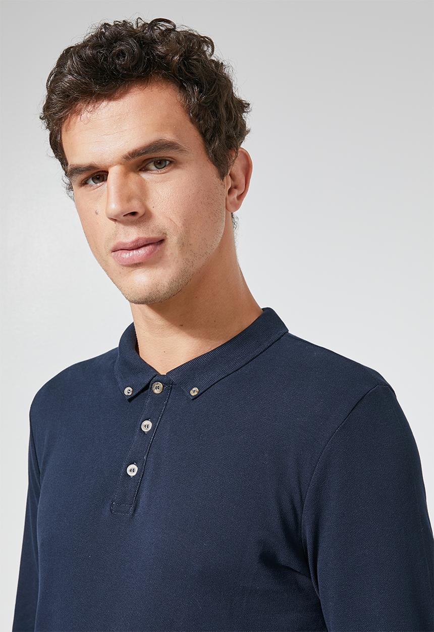 Superbalist - Pique slim fit golfer - navy