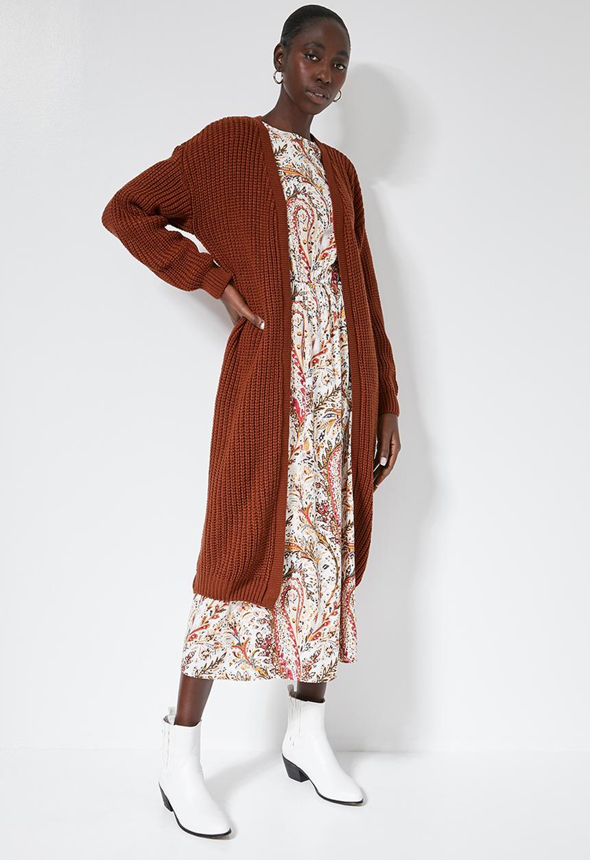 Superbalist - Midi coatigan - rust