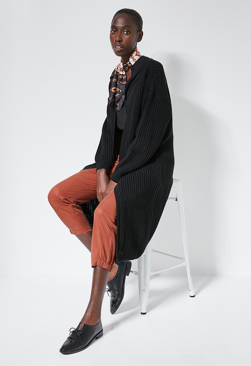Superbalist - Midi coatigan - black