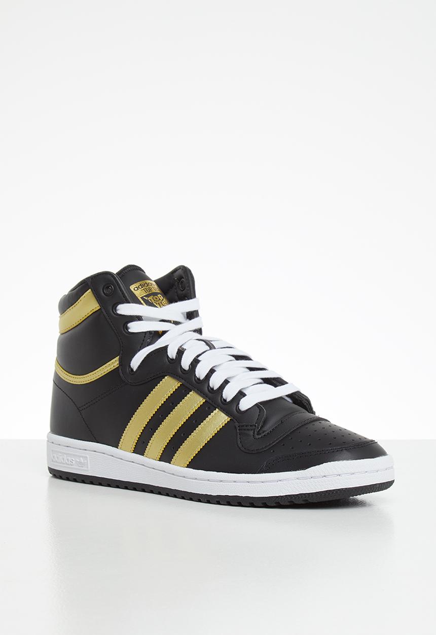 adidas Originals - Top Ten Hi  - core black /gold met / ftwr white