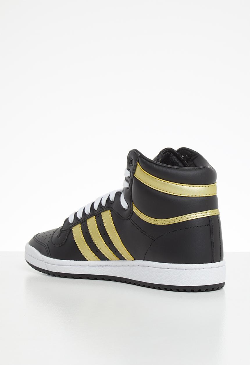 adidas Originals - Top Ten Hi  - core black /gold met / ftwr white