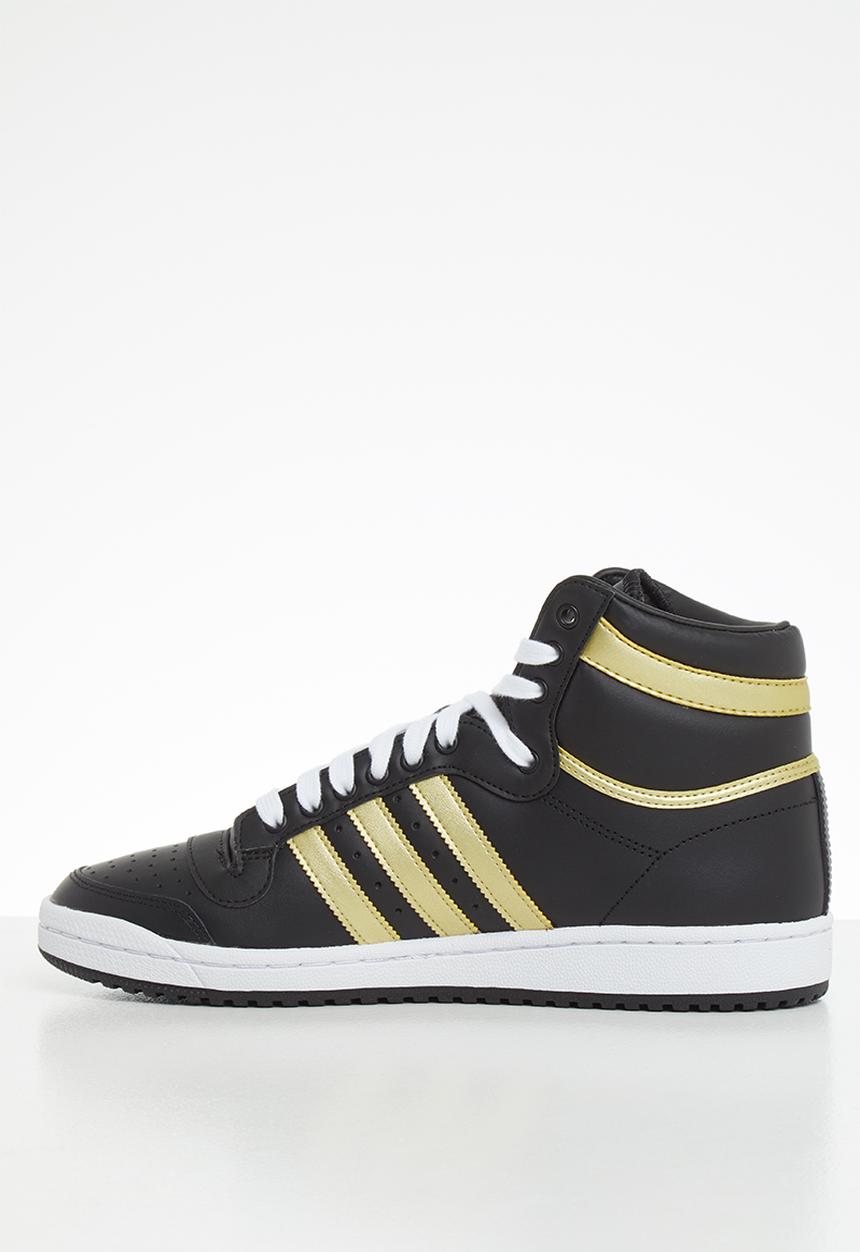 adidas Originals - Top Ten Hi  - core black /gold met / ftwr white