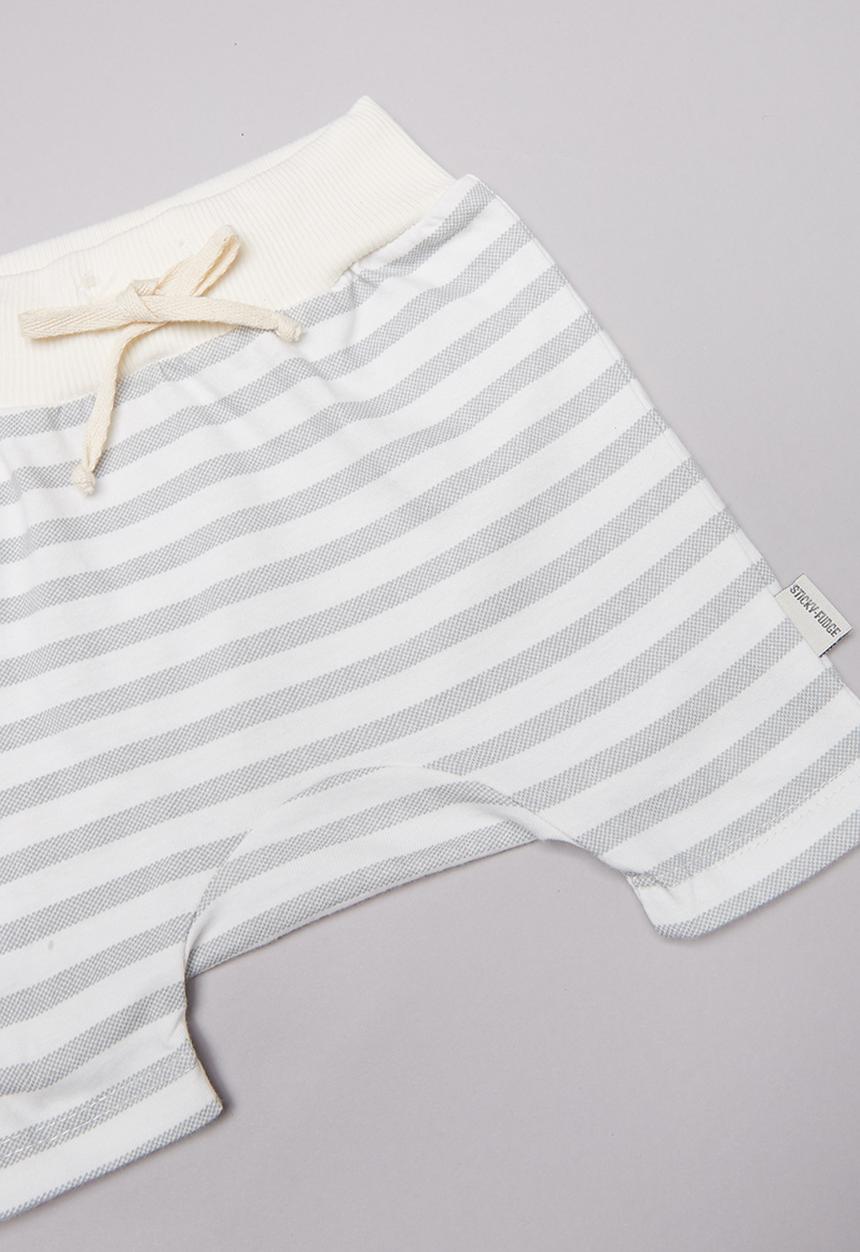 Sticky Fudge - Stripe bum pants - grey