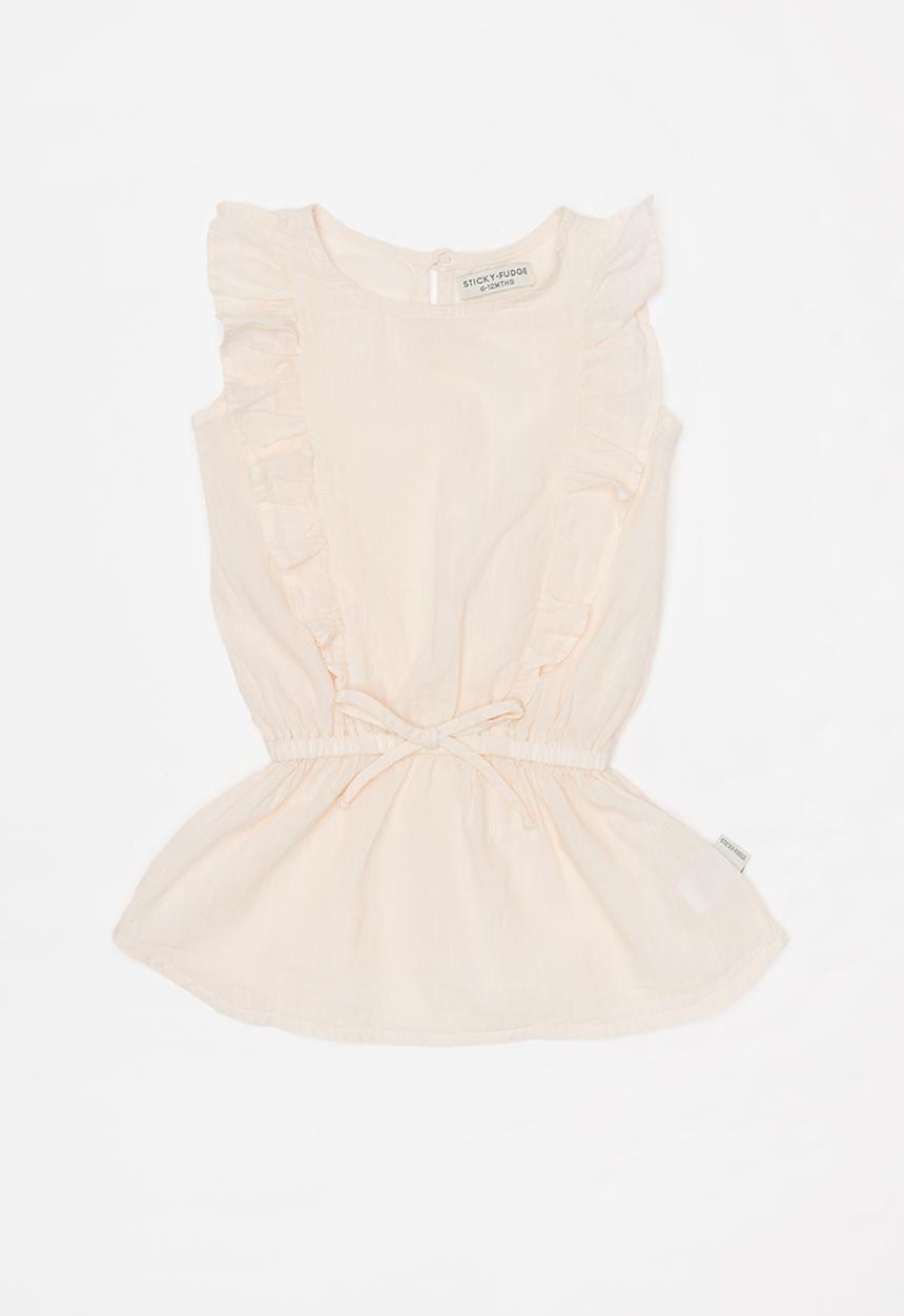Sticky Fudge - Bella frill dress - peach