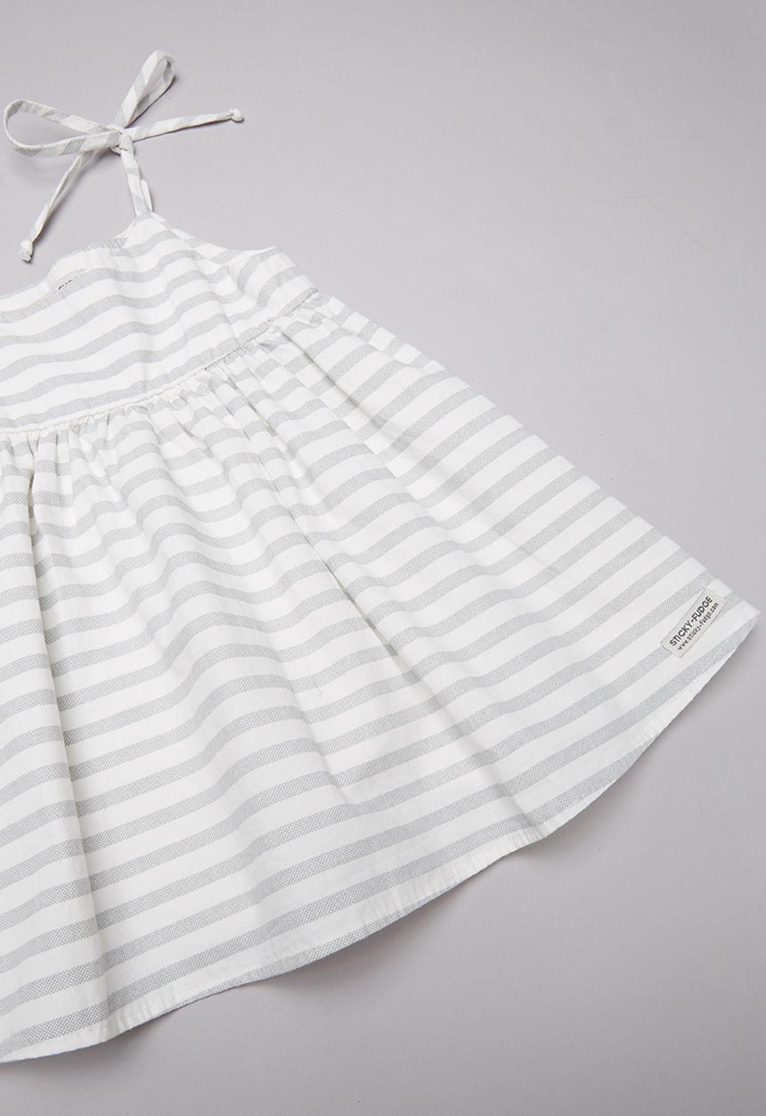 Sticky Fudge - Stripe summer dress - grey