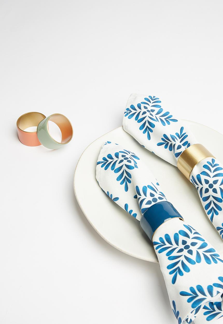 Sixth Floor - Ella napkin ring set of 4 - multi
