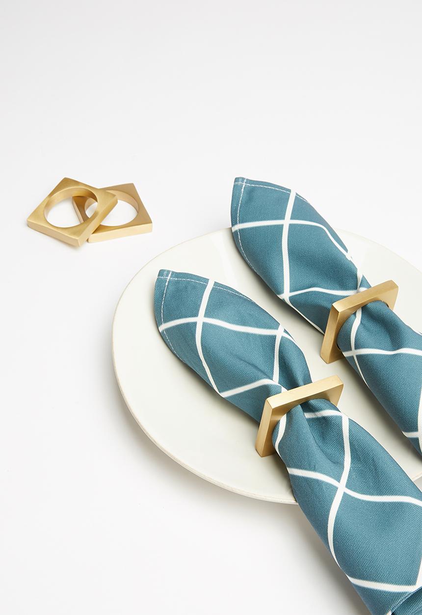 Sixth Floor - Kito napkin ring set of 4 - brass