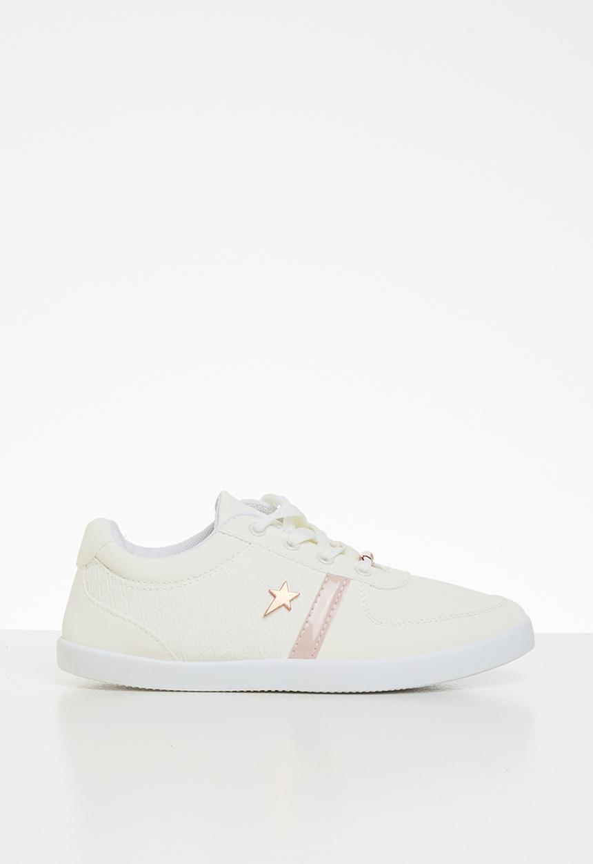 SOVIET - Debbie lace up - white & pink