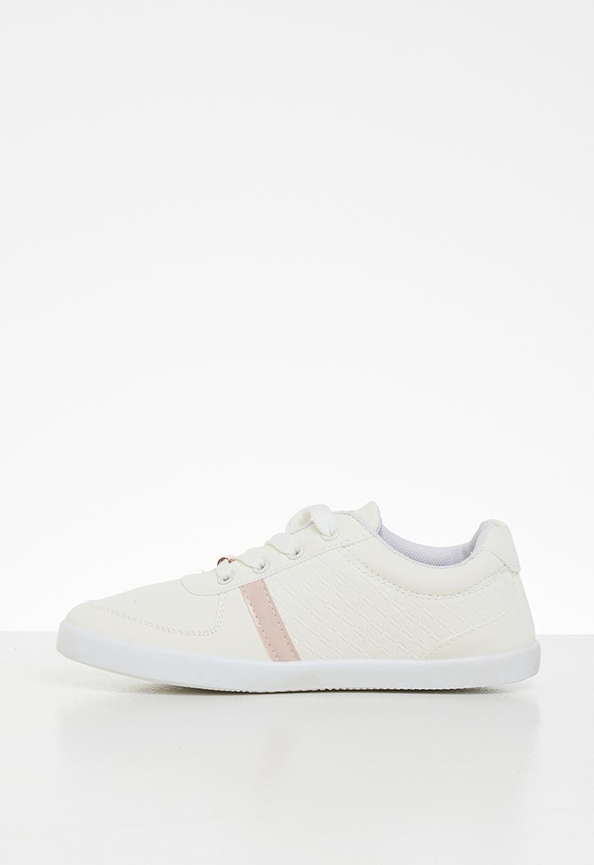 SOVIET - Debbie lace up - white & pink