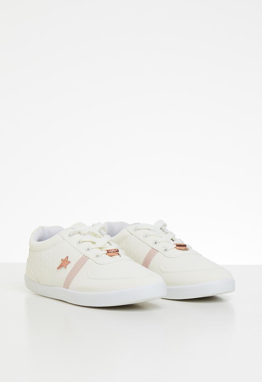 SOVIET - Debbie lace up - white & pink