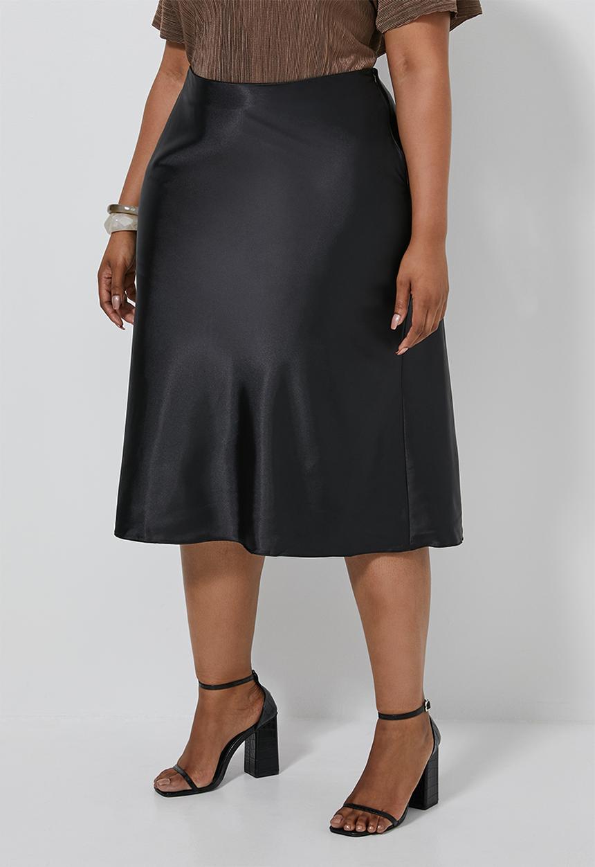 Superbalist - Bias cut slip skirt - black