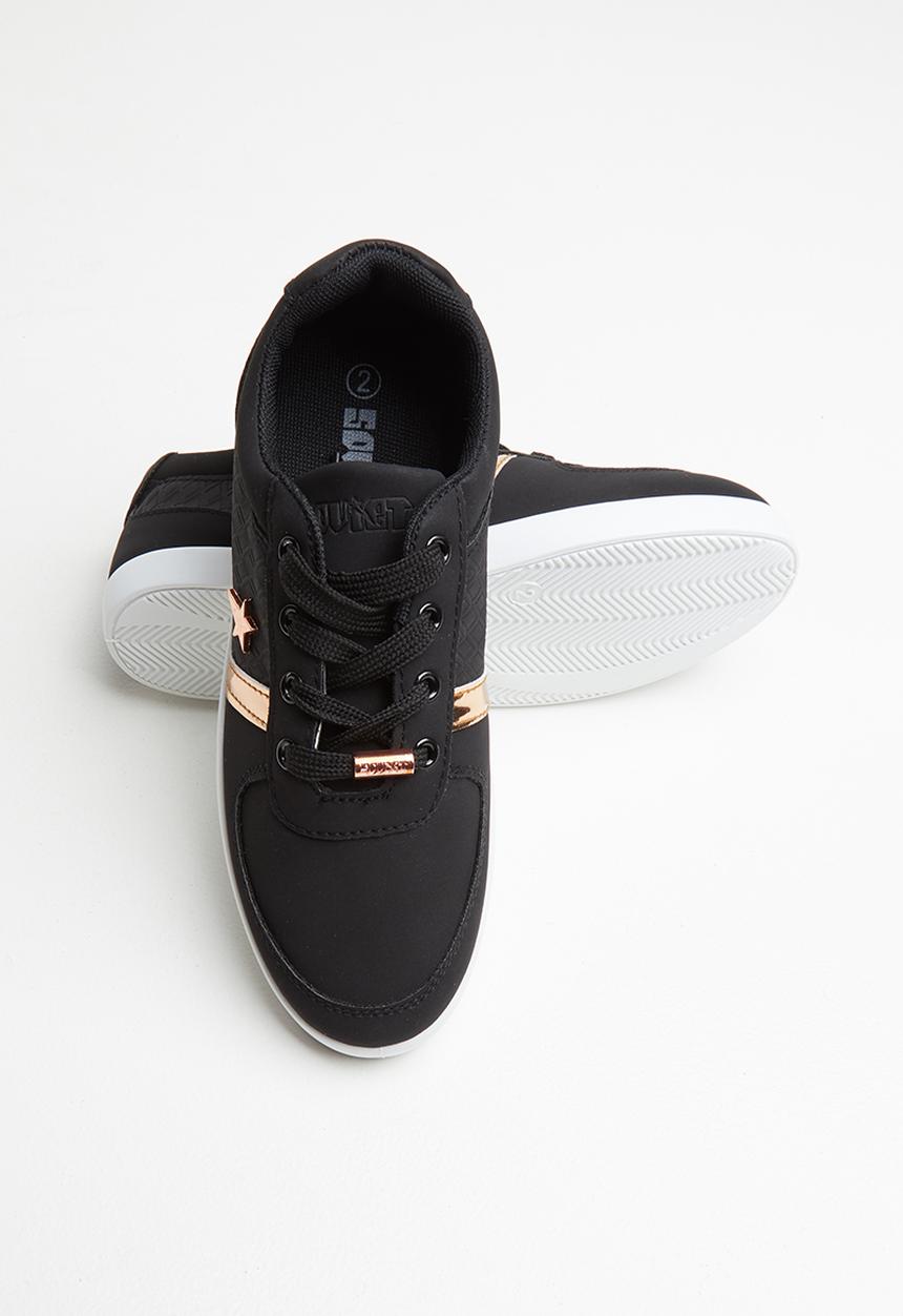 SOVIET - Debbie lace up - black & pink 
