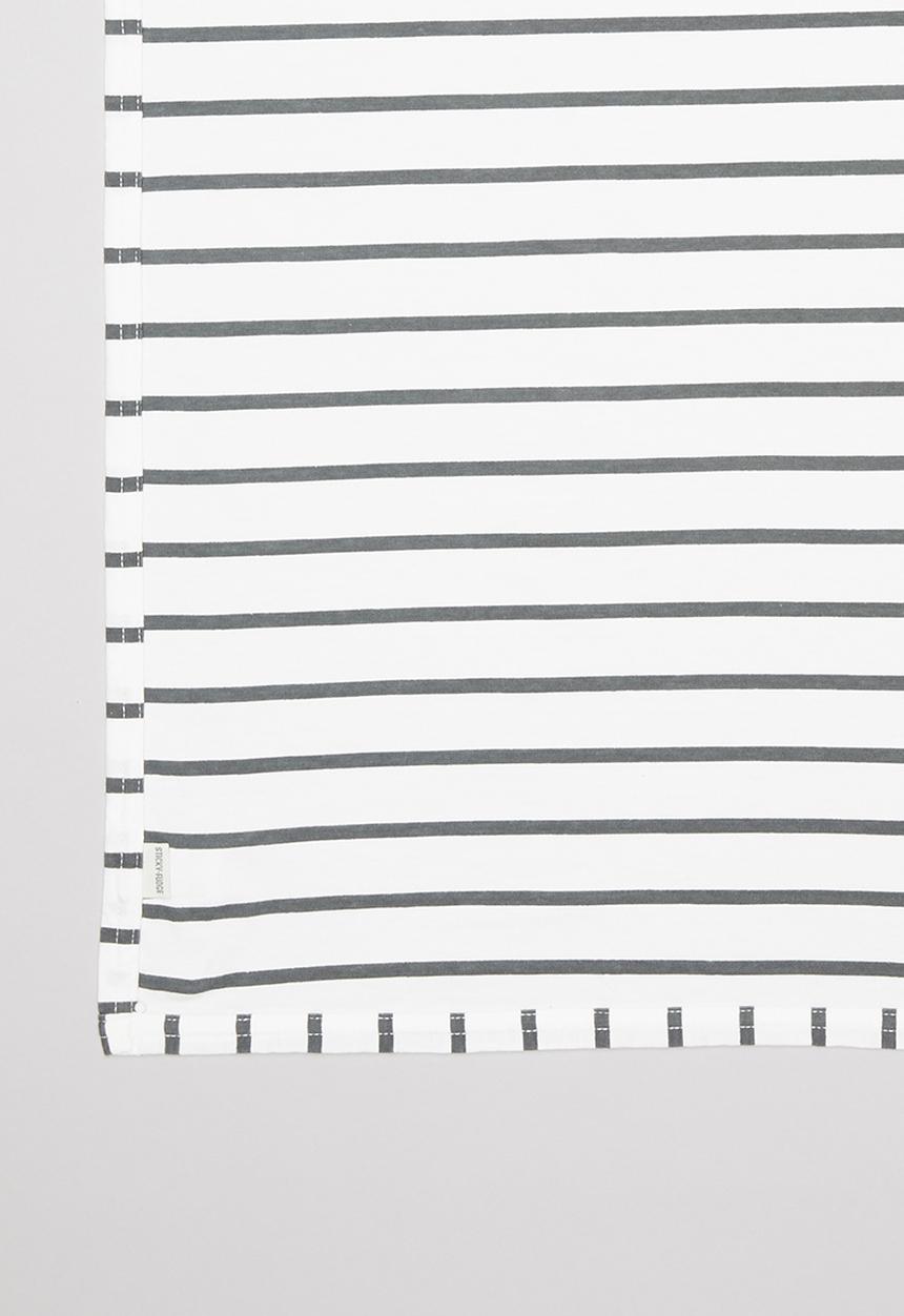Sticky Fudge - Stripe blanket - white & grey