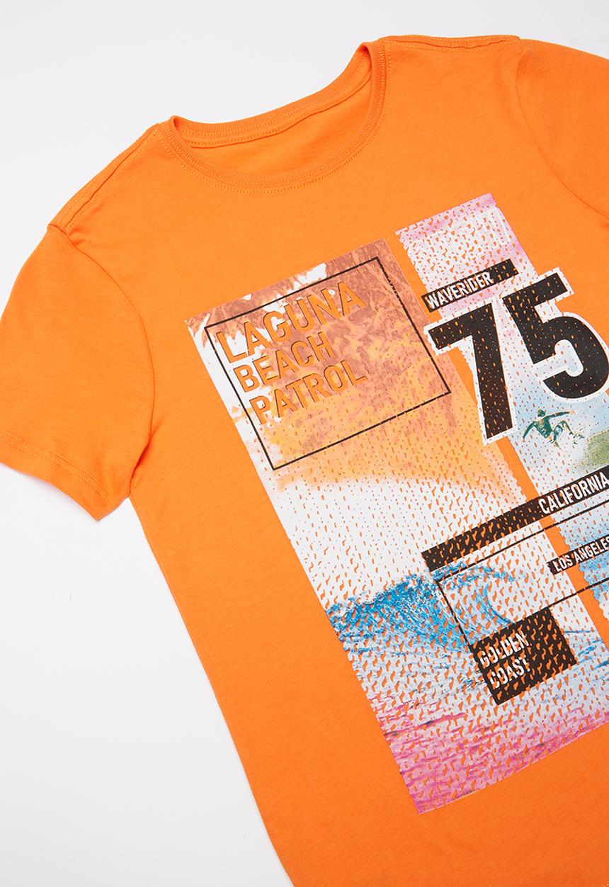 Rebel Republic - Teens printed tee - orange 