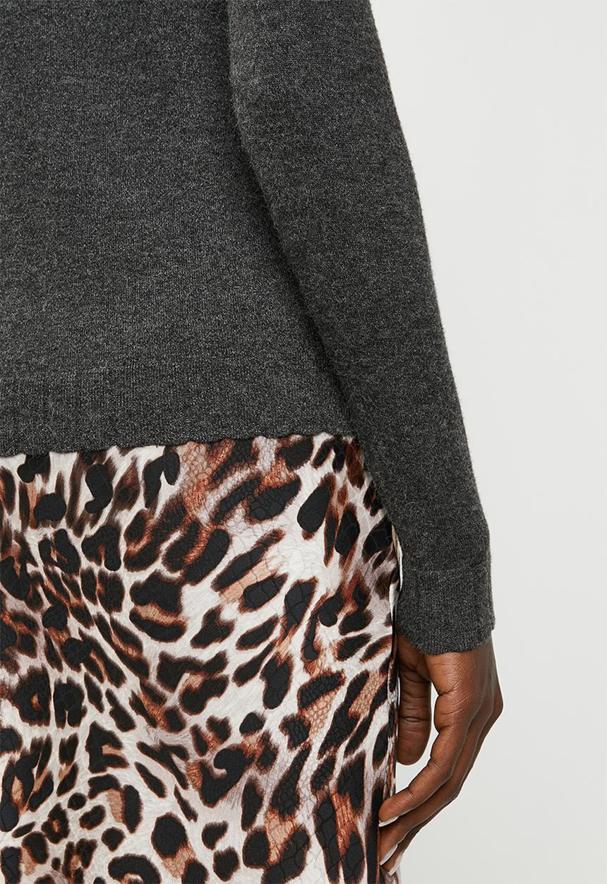 Jacqueline de Yong - Birdie long sleeve pullover - grey