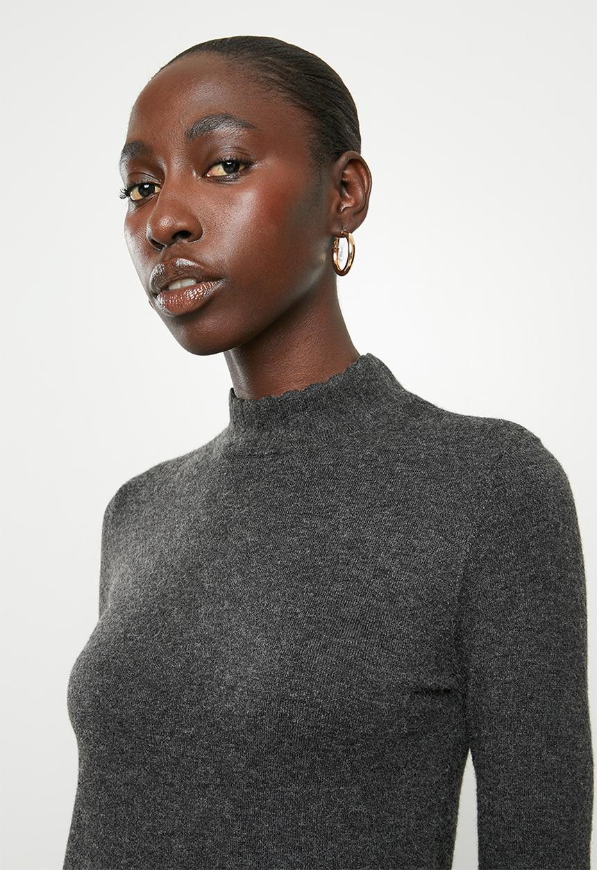 Jacqueline de Yong - Birdie long sleeve pullover - grey