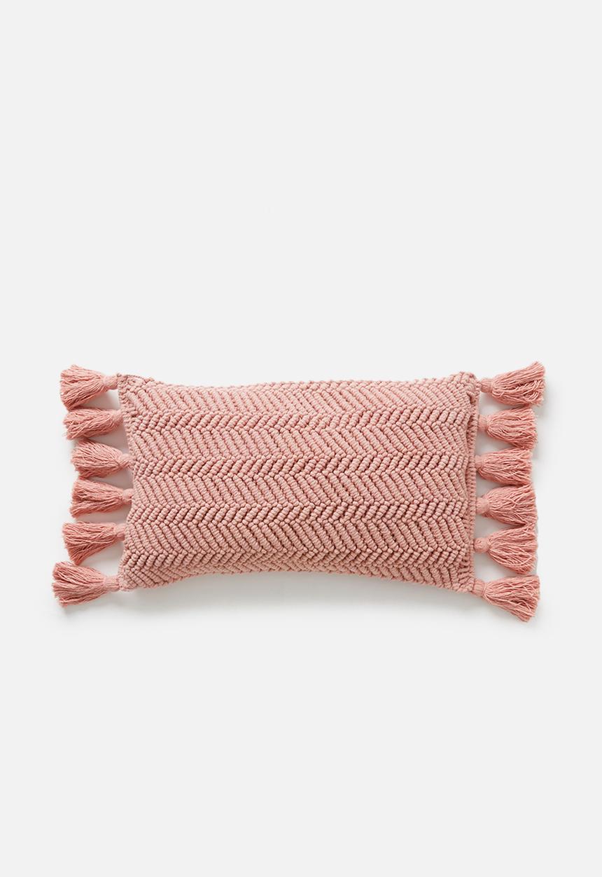 Sixth Floor - Macrame cushion cover - pink
