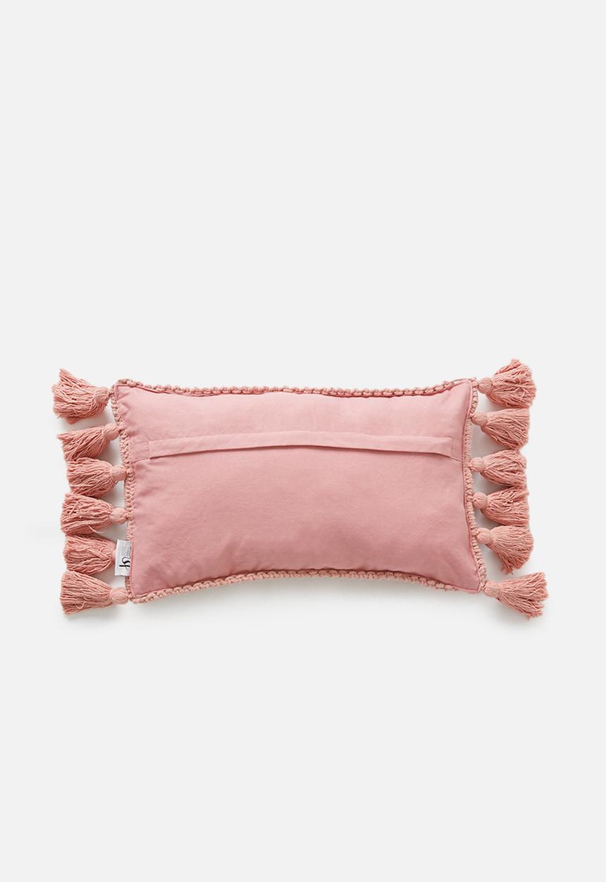 Sixth Floor - Macrame cushion cover - pink