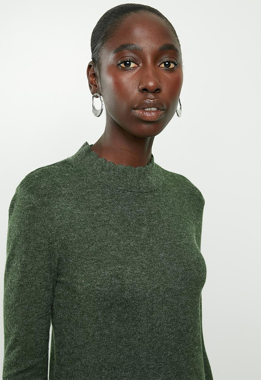 Jacqueline de Yong - Birdie long sleeve pullover - green