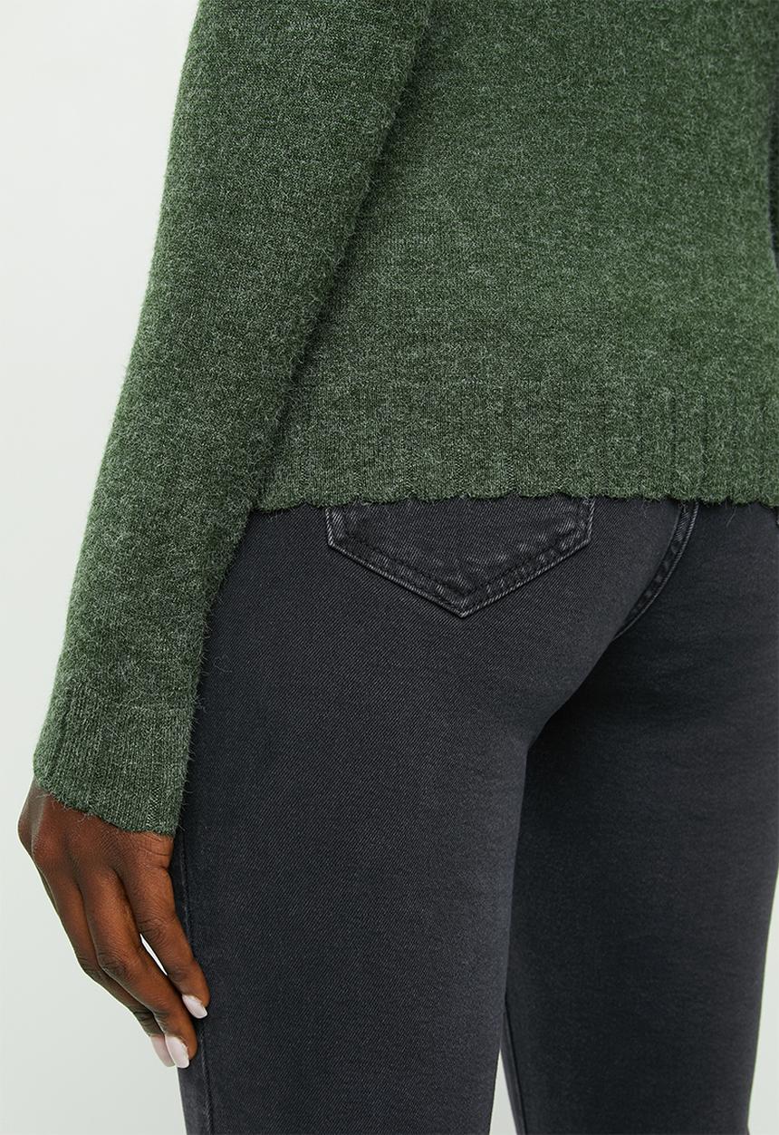 Jacqueline de Yong - Birdie long sleeve pullover - green