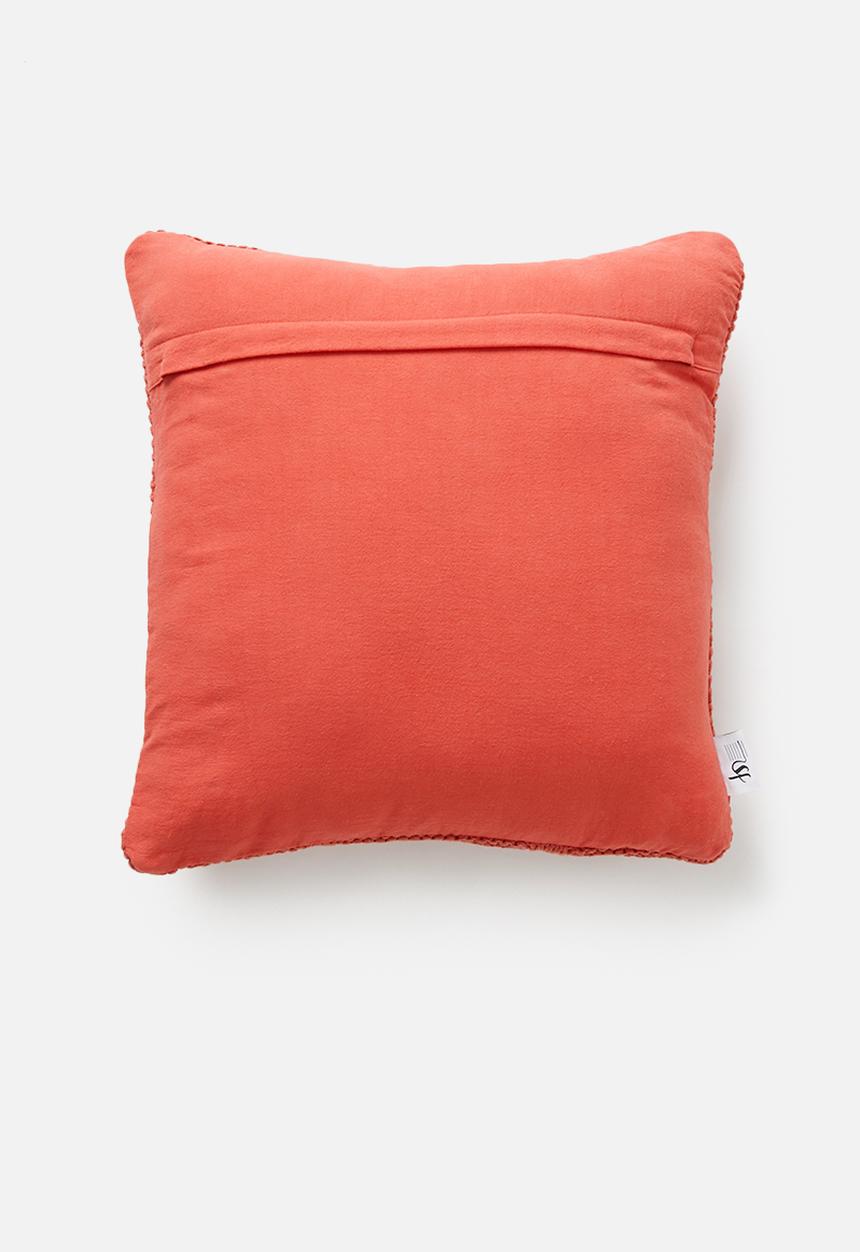Sixth Floor - Ivy knit cushion cover - orange