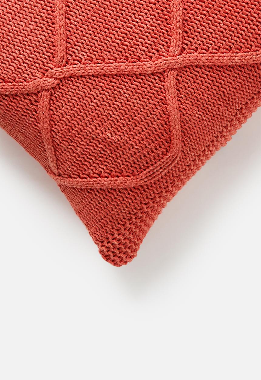 Sixth Floor - Ivy knit cushion cover - orange